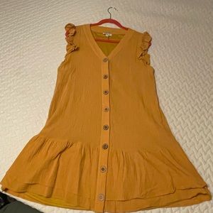 Mustard yellow summer dress